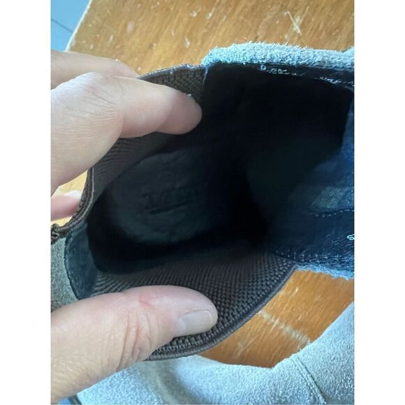 Born light tan suede ankle boots with heel - Picture 5 of 8